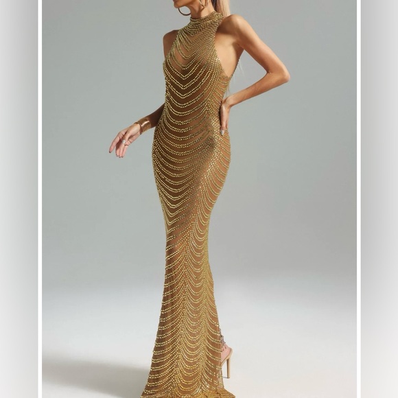 Diamanté mesh maxi dress - Picture 4 of 7